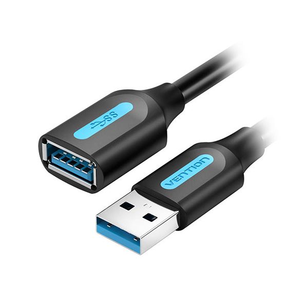 【5本セット】 VENTION USB 3.0 A Male to A Female 延長ケーブル PVC Type 2m ブラック CB-7453X5