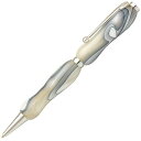 日本製 アクリルボールペン Marble Pen【クロスタイプ/芯:0.7mm】パールホワイト/White×Gray (代引不可)