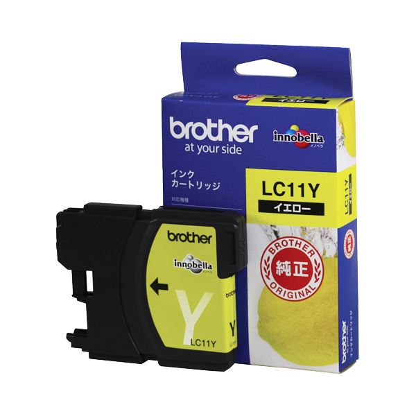 (まとめ) ブラザー BROTHER インクカートリッジ イエロー LC11Y 1個 【×4セット】 (代引不可)