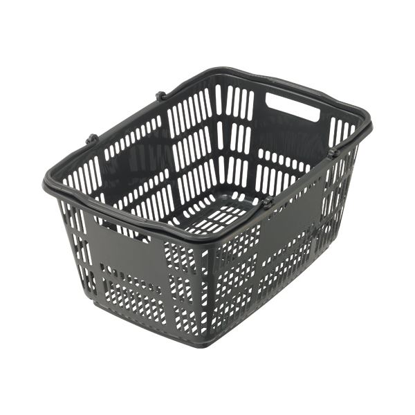 (まとめ) スーパーメイト ショッピングバスケット 33L ダークグレー CB-33EGU 1個 【×5セット】 (代引不可)