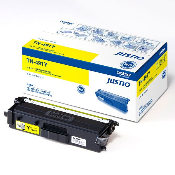 【純正品】BROTHER ブラザー トナーカートリッジ【TN-491Y イエロー】 (代引不可)