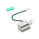 (まとめ) サンワサプライ 3P→2P変換アダプタ TAP-AD8GY 【×10セット】 (代引不可)