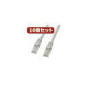 10個セットサンワサプライ カテゴリ6UTPクロスケーブル KB-T6L-01CKX10 (代引不可)