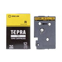(まとめ) キングジム テプラ TR テープカートリッジ パステル 12mm 黄/黒文字 TC12Y 1個 【×4セット】 (代引不可)(2)