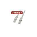 10個セットサンワサプライ カテゴリ6UTPクロスケーブル KB-T6L-02CKX10 (代引不可)