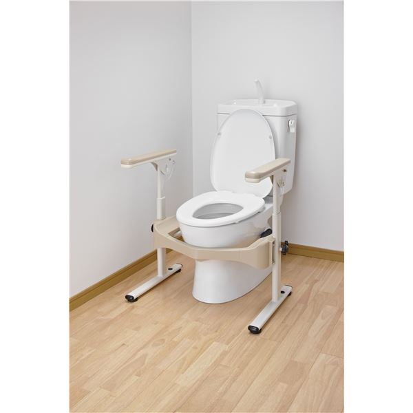 アロン化成 トイレ用手すり 洋式トイレ用フレームS-はねあげR-2 533-086 (代引不可)