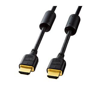 ■商品内容【ご注意事項】・この商品は下記内容×2セットでお届けします。HDMI端子を持つテレビ、ブレーレイ・DVD・HDDレコーダー、PS3、プロジェクターなどの機器を接続するケーブル。PLAYSTATION3などの1080Pの映像信号に対応したハイスピードHDMIケーブルです。特長●HDMIバージョン1.4のHEC（HDMI Ethernet Channel）対応HECに対応した機器を接続しケーブル1本で映像・音声だけでなくイーサーネットによる通信が可能。●1080Pフルスペックハイビジョン信号に対応●高音質デジタル音声信号（マルチチャンネルサラウンド）対応●フェライトコア付高密度フェライトコア付なので、高周波ノイズの吸収効果に優れています。●シールド付ツイストペアケーブル芯線にツイストペアケーブルとドレンワイヤの1組ずつに、密閉型のアルミシールド処理を施し、外部ノイズから大切なデータを守ります。（TMDS用ツイストペアケーブルのみ）●3重シールド構造ケーブルの中心から「アルミシールド（TMDS用ツイストペアケーブル）→アルミシールド→高密度編組シールド」と3重のシールド処理を施し、ノイズから大切なデータを守ります。●OFCケーブル採用線材に純度99.996%OFC（無酸素銅）を採用し、画質の劣化を抑制。●24金メッキプラグ24金メッキプラグを採用。接触抵抗を低くし、錆びなどによる経年変化を抑え画質・音質劣化を防止。●無鉛ハンダ土壌や地下水などの環境汚染の原因となる鉛をほとんど含まない無鉛ハンダを使用しています。●特定有害物質制限製品●コンパクトコネクタW20×D25×H11mm（樹脂カバー部）で機器背面もすっきり。■商品スペック■カラー：ブラック■ケーブル長：1.5m■ケーブル直径：5.7mm■コネクタ形状：HDMIプラグ-HDMIプラグ■HDMI規格：バージョン1.4 カテゴリ2 対応■線材規格：UL20276■送料・配送についての注意事項●本商品の出荷目安は【3 - 8営業日　※土日・祝除く】となります。●お取り寄せ商品のため、稀にご注文入れ違い等により欠品・遅延となる場合がございます。●本商品は同梱区分【TS1】です。同梱区分が【TS1】と記載されていない他商品と同時に購入された場合、梱包や配送が分かれます。●沖縄、離島および一部地域への配送時に追加送料がかかる場合や、配送ができない場合がございます。