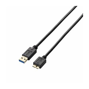 (まとめ)エレコム USB3.0ケーブル(A-microB) USB3-AMB15BK【×3セット】 (代引不可)