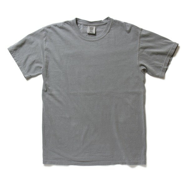 50回ウォツシュ加工ガーメント後染め6.2オンスヘビーウェイトTシャツ グレー S (代引不可)