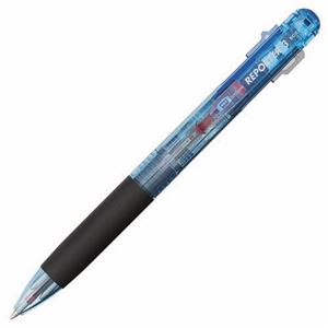 トンボ （まとめ） トンボ鉛筆 3色油性ボールペン リポーター3 0.7mm （軸色 透明ブルー） BC-TRC40 1本 【×20セット】 (代引不可)