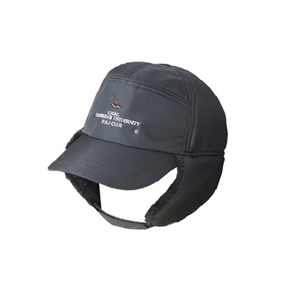 防寒耳当てファー付キャップ ブラック【送料無料】 (代引不可)