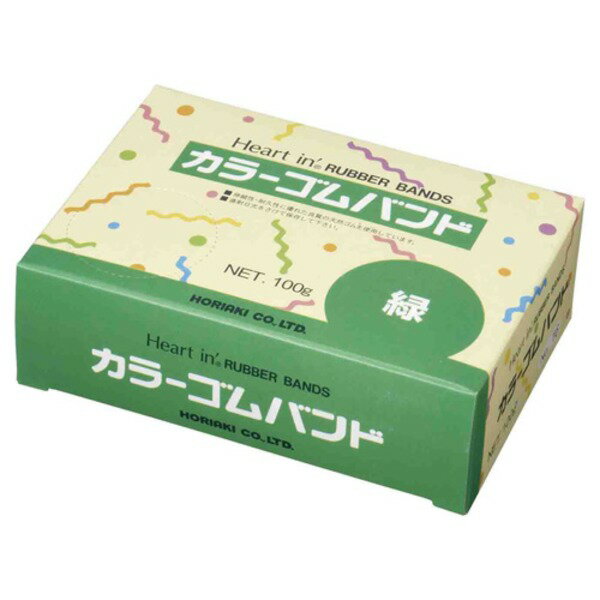 （まとめ） ホリアキ ハートインゴムバンド #16 100g 緑 1箱入 【×5セット】 (代引不可)