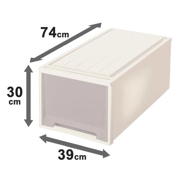 ビュートケース(押入れ収納/衣装ケース) 幅39cm×高さ30cm カプチーノ 日本製 (代引不可)