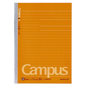 (まとめ) コクヨ キャンパスノート(ドット入り罫線) A5 A罫 30枚 ノ-103ATN 1セット(5冊) 【×10セット】 (代引不可)