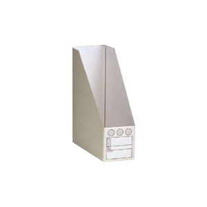 （まとめ） ペーパーシスボックス A4判タテ型（収納幅93mm） SBF-100S-70 ホワイトグレー 1個入 【×10セット】