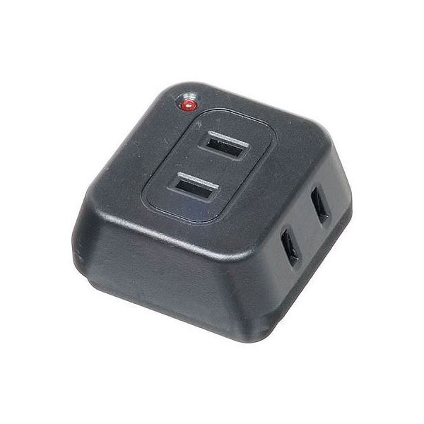 (まとめ)YAZAWA 雷ガード付トリプルタップ Y02TK300BK【×10セット】 (代引不可)