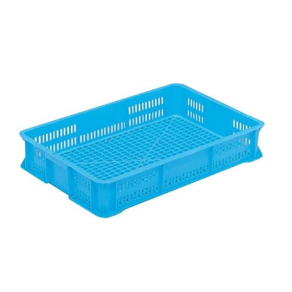 【5個セット】 リステナー/網目コンテナボックス 【MB-13】 ブルー メッシュ構造 〔みかん 果物 野菜等収穫 保管 保存 物流〕 (代引不可)