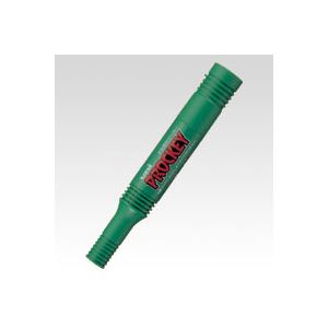 （まとめ） 三菱鉛筆 ユニ プロッキー 細字丸芯／太字角芯（1.2-1.8mm・6.0mm） PM-150TR.6 緑 1本入 ..