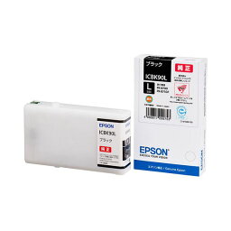 （まとめ） エプソン EPSON インクカートリッジ ブラック Lサイズ ICBK90L 1個 【×3セット】 (代引不可)