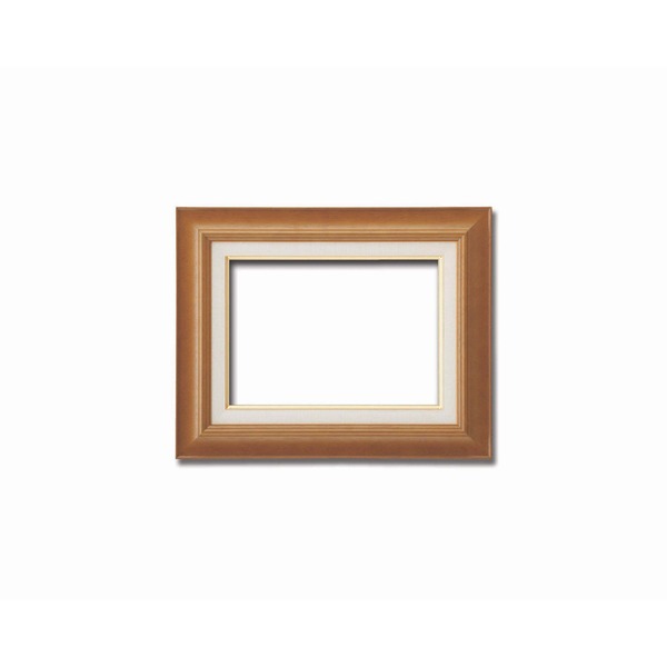 【油額】油絵額・キャンバス額・木製油絵額・茶色油絵額　■F4号（333×242mm）「チーク」 (代引不可)