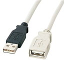 (まとめ) サンワサプライ USB延長ケーブル (A)オス-(A)メス ライトグレー 3m KU-EN3K 1本 【×4セット】(2)