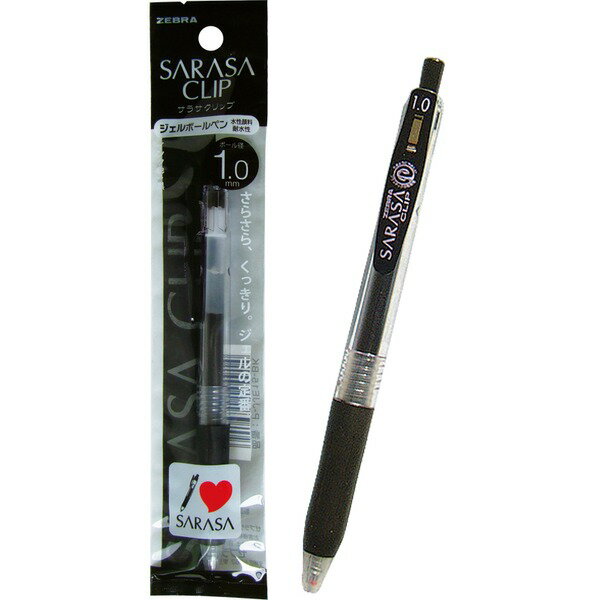 ゼブラサラサクリップジェルボールペン1.0極太(黒) 【10個セット】 31-794 (代引不可)
