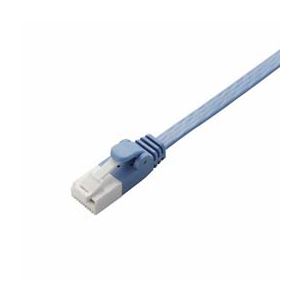 (まとめ)エレコム ツメ折れ防止フラットLANケーブル(Cat6準拠) LD-GFT/BU50【×5セット】 (代引不可)