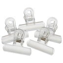 (まとめ) ミツヤ クリアクリップ アクア 中 口幅50mm 透明 PCC-5P-TM 1箱(5個) 【×10セット】 (代引不可)(3)