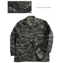 アメリカ軍 BDUジャケット/迷彩ジャケット 【 Mサイズ 】 JB001YN リップストップ ブラック タイガー 【 レプリカ 】 (代引不可)(4)