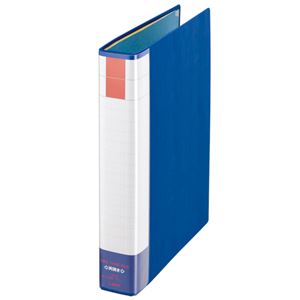 (まとめ) ライオン事務器 パイプ式ファイル(環境) 両開き A4タテ 300枚収容 背幅51mm ブルー No.733RK ..