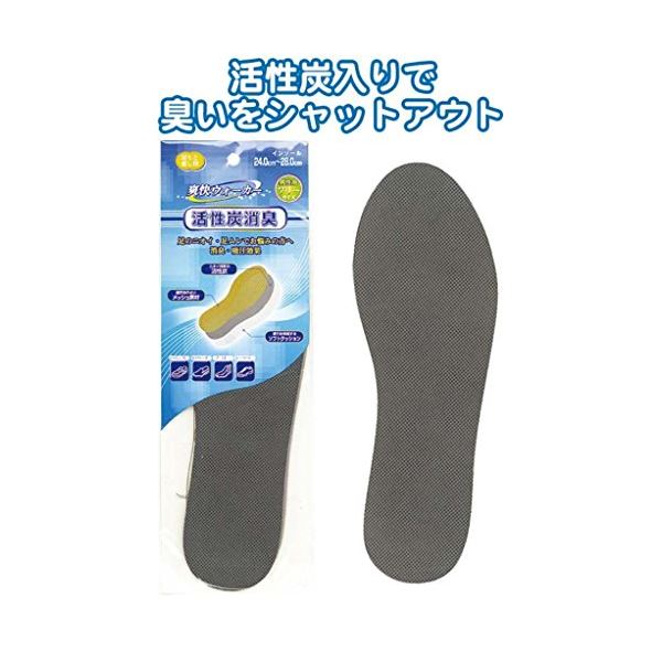 活性炭消臭！ソフトクッションメッシュインソール男性用 【12個セット】 40-643 (代引不可)