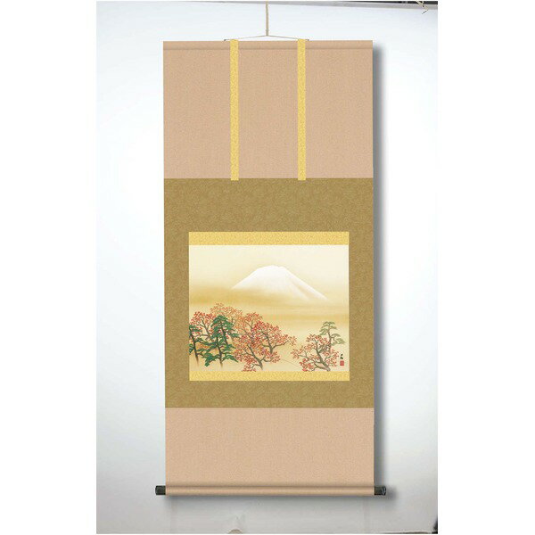 【横山大観生誕150年】富士図・富士絵画・高精彩特色技術絵■横山大観　霊峰富士掛軸(尺五)　日本心神 (代引不可)