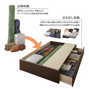 リコメン堂生活館の組立設置サービス 頑丈ボックス収納 ベッド シングル (フレームのみ) アイボリー 日本製 引き出し2杯付き (代引不可)｜アングル3