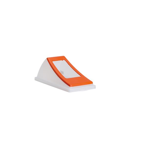 Plastic - 蓋 単品 ダストボックス ゴミ箱 #30 半透明 レッド 一般ゴミ用 オープン 分別シール入 本体別売 エコン インテリア雑貨 生活用品