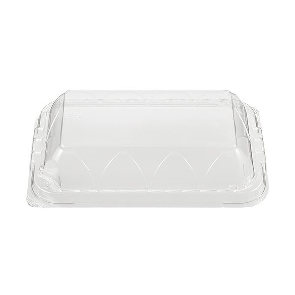 （まとめ）中央化学 SDホットマルシェ 2蓋・穴無し 透明 1パック（50枚）【×10セット】 (代引不可)