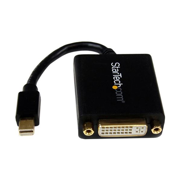 （まとめ）StarTech.com MiniDisplayPort-DVI変換アダプタ Mini DP（オス）-DVI-I（メス） 1920×1200 ブラック MDP2DVI 1個 