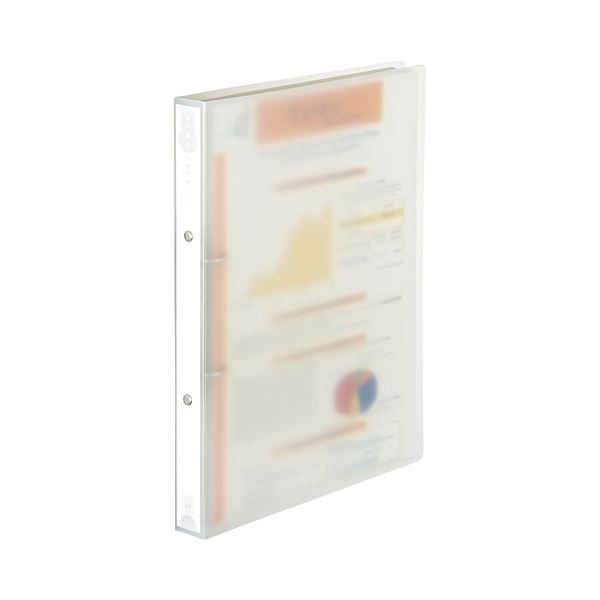 (まとめ) TANOSEE リングファイル（PP表紙） A4タテ 2穴 180枚収容 背幅31mm クリア 1セット（10冊） 【×10セット】 (代引不可)