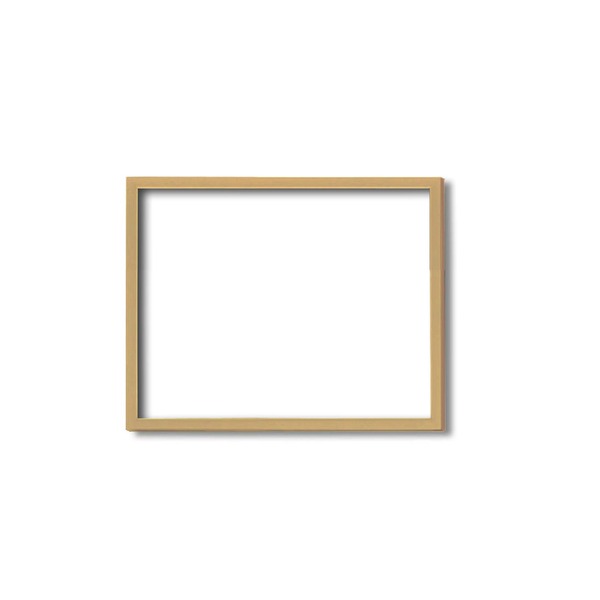 【木製額】色あせを防ぐUVカットアクリル ■デッサン額 太子サイズ（379×288mm）木地 壁掛けひも付き 化粧箱入り (代引不可)