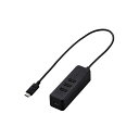 エレコム USB Type C ハブ/USB2.0/USB-Aメス3ポート/PD対応Type-C1ポート/ケーブル30cm/ブラック U2HC-T431PBK (代引不可)