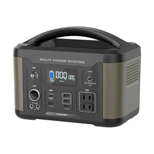 多摩電子工業 ポータブル電源 500W グリーン TL107G 1台 多摩電子工業 ポータブル電源 500W グリーン TL107G 1台