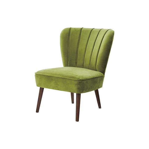 パーソナルチェア/リビングチェア 【グリーン】 幅62.5cm 木製 ウィービングベルト ウレタン塗装 『ビューグ』 〔寝室 店舗〕