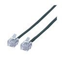 (まとめ)エレコム スリムモジュラケーブル6極4芯 ブラック 5m MJ-5BK 1本【×10セット】 (代引不可)(2)