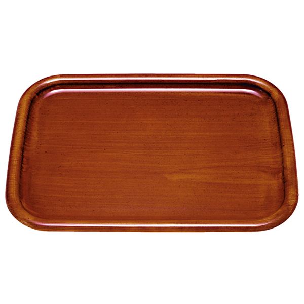 尺5 ロイヤルトレー/おぼん 【チーク木目艶消SL】 459×320×23mm ノンスリップ 日本製 〔和食 レストラン 店舗〕【代引不可】