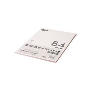 (まとめ) TANOSEE αエコカラーペーパーII B4 ライトピンク 少枚数パック 1冊（100枚） 【×10セット】 (代引不可)