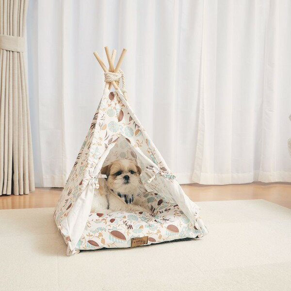 Pet Tipi tent（ペットティピーテント）スクエア×ホワイト (代引不可)