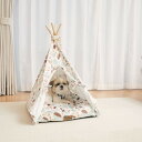 Pet Tipi tent(ペットティピーテント)スクエア×ホワイト (代引不可)