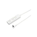 (まとめ)YAZAWA 雷ガード付3個口節電タップ2mホワイトH8KS332WH【×2セット】 (代引不可)(2)