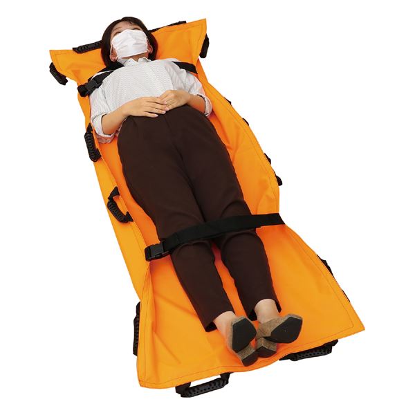 布製防災担架 オレンジ (代引不可)