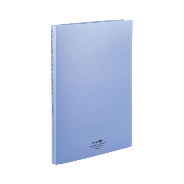 (まとめ) リヒトラブ AQUA DROPs クリヤーブック（クリアブック）（ポケット交換タイプ） A4タテ 30穴 15ポケット付属 背幅18mm 青 N5015-8 1冊 【×30セット】 (代引不可)