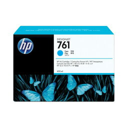 (まとめ) HP761 インクカートリッジ シアン 400ml 染料系 CM994A 1個 【×10セット】 (代引不可)